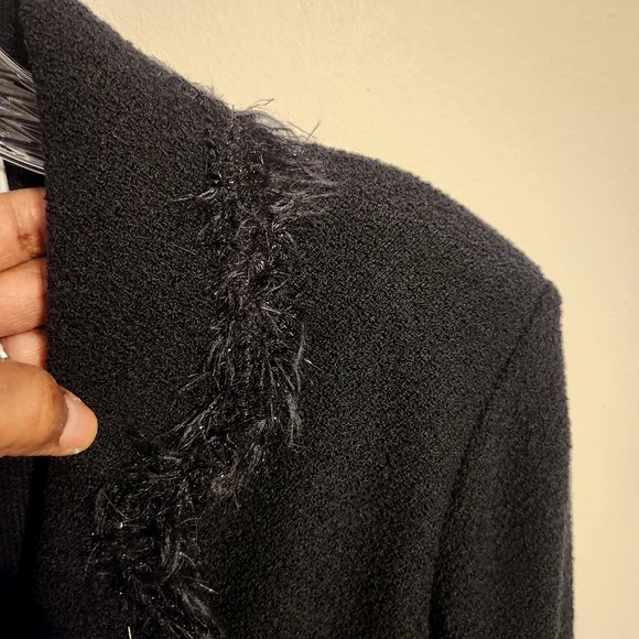 St. John Collection | Women's Black Two-Piece Santana Knit Skirt Suit (Size 8) - Picture 5 of 15